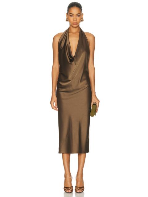Alejandra Alonso Rojas Draped Halter Dress