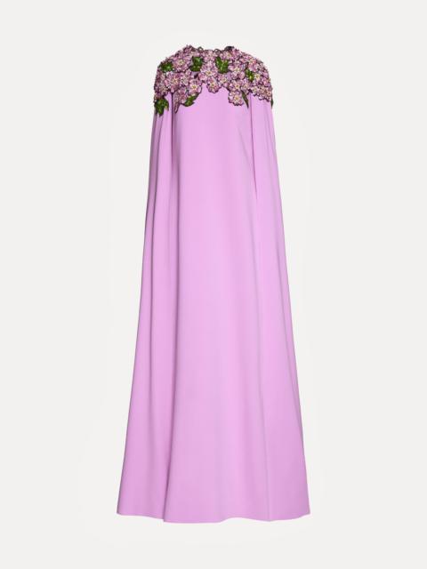 Oscar de la Renta MOSAIC SEQUIN FLORAL EMBROIDERED CAFTAN