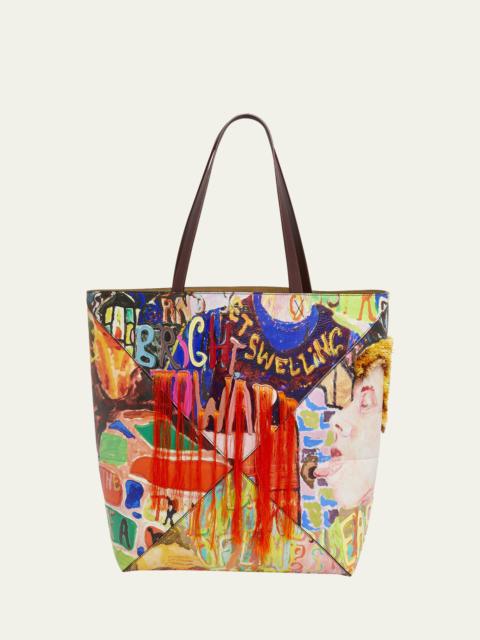 Loewe Men's Puzzle Fold Large Leather Tote Bag