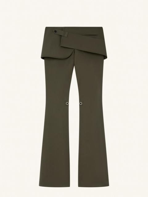 courrèges MODULAR OVERSKIRT COTTON BOOTCUT PANTS
