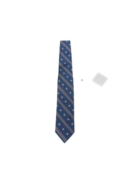 Brooks Brothers diagonal-stripe embroidered-logo tie