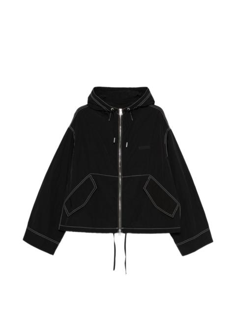 AMI Paris contrast-stitching hooded jacket