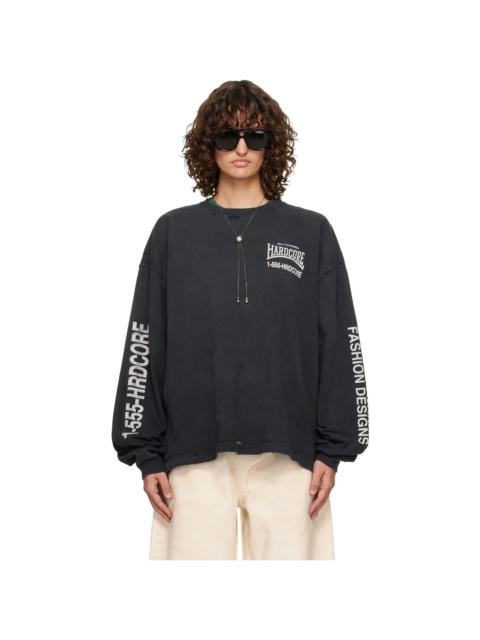 WILLY CHAVARRIA Black 'Hardcore' Buffalo L/S T-shirt