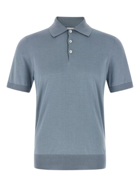 Brunello Cucinelli contrasting-piping cotton polo shirt