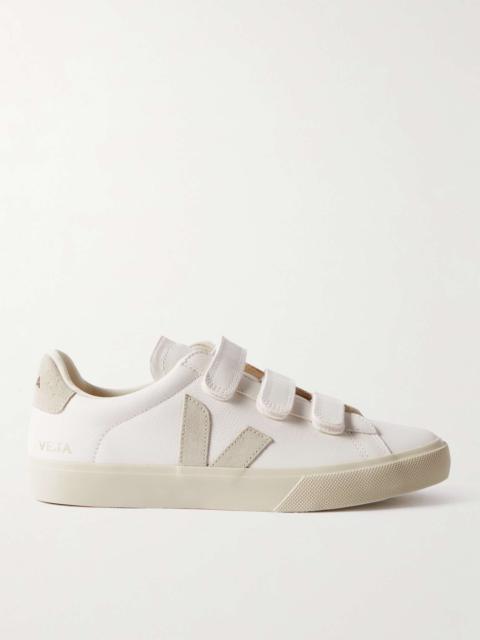 Recife Suede-Trimmed Leather Sneakers