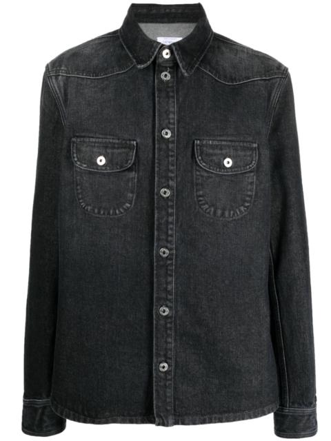 Off-White embroidered-logo denim shirt