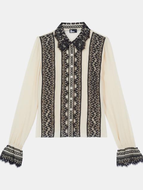 The Kooples ECRU SILK SHIRT