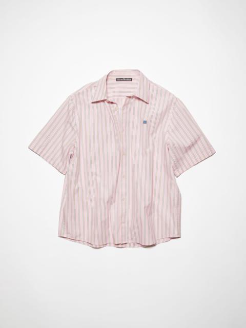 Stripe button-up shirt - Pink/yellow