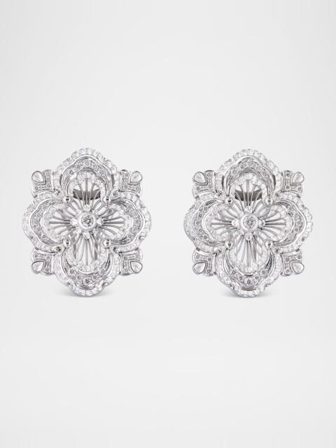 Buccellati 18K White Gold Opera Premium Earrings with Diamonds