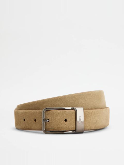 Tod's BELT IN SUEDE - BEIGE
