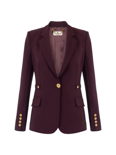 ELISABETTA FRANCHI Women's Lightweight Crêpe Jacket - Merlot