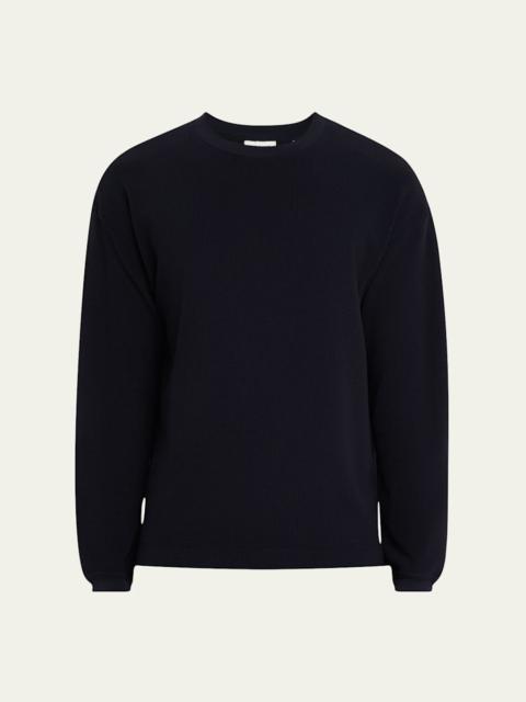 FRAME Men's Cotton Waffle Textured Long-Sleeve T-Shirt