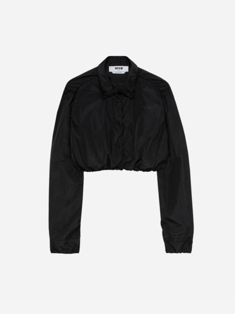MSGM Taffeta cropped shirt