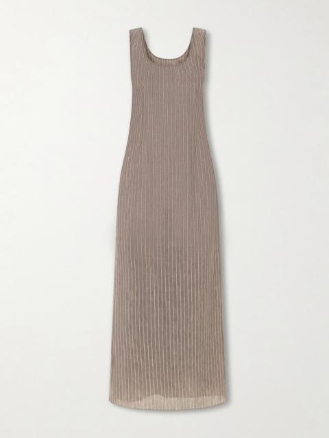 KALLMEYER Isadora Striped Linen Maxi Dress