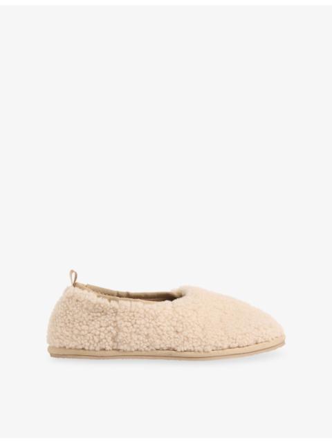 WHISTLES Shearling Ballet Slippers