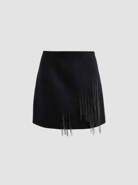KOBI HALPERIN Women's Scarlett Wool Silk Mini Skirt - Black