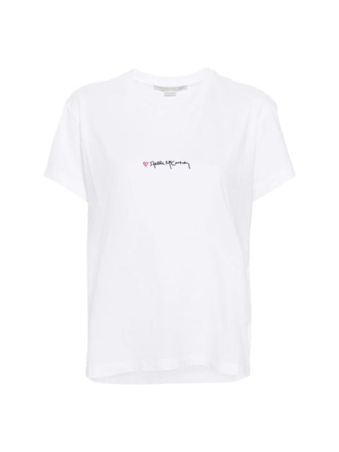 Stella McCartney logo-embroidered cotton T-shirt