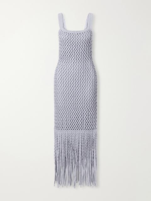 diotima Gala Bead-embellished Crocheted Maxi Dress