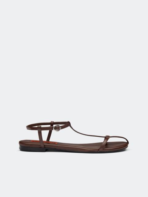 SIMONMILLER Cage Flat Sandal In Espresso