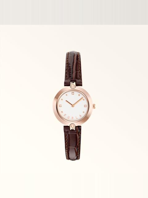 FURLA Furla Logo Links Round Case Watch