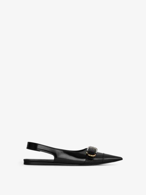 VOYOU FLAT SLINGBACKS IN LEATHER