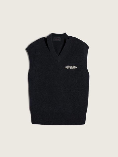 Simone Rocha Embellished Merino Seam Bite Vest