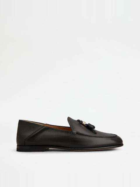 Tod's MULE LOAFERS IN NAPPA LEATHER - BLACK