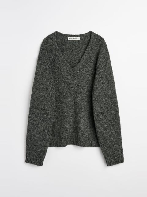 Our Legacy Link V-Neck Slub Twisted Ash Grey Wool