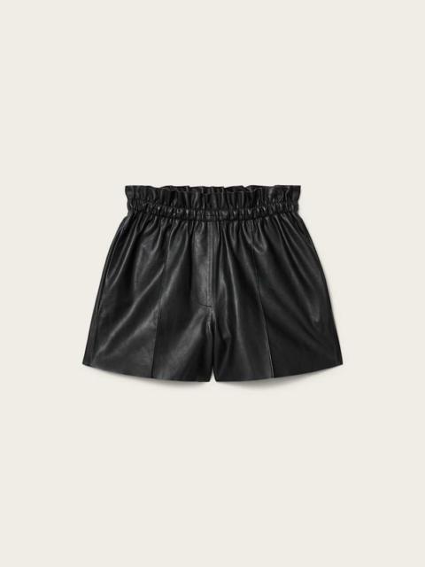 ALLSAINTS FRAN HIGH RISE LEATHER SHORTS