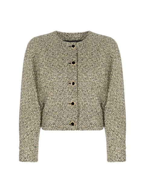 Alessandra Rich sequin-embellished tweed jacket