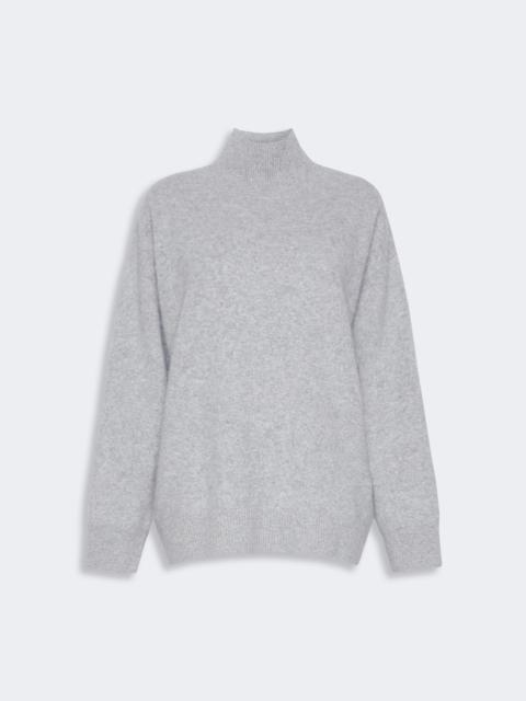 'S Max Mara DANZA Brushed wool polo-neck sweater - MEDIUM GREY