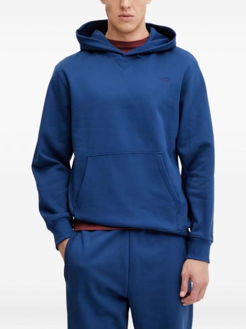 The North Face hooded logo-embroidery hoodie