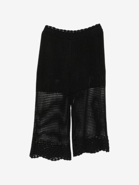 IRO crochet-knit scalloped-hem trousers