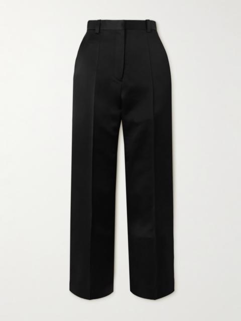 Loro Piana Duchesse Silk-satin Straight-leg Pants