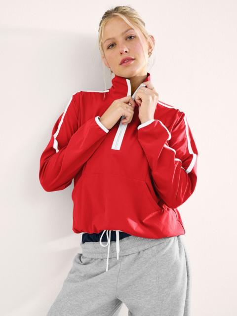BEYOND YOGA Stretch Woven Course Contrast Half Zip Pullover