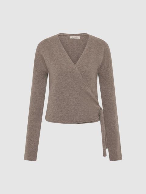 ST. AGNI Cashmere Wrap Cardigan - Vapor