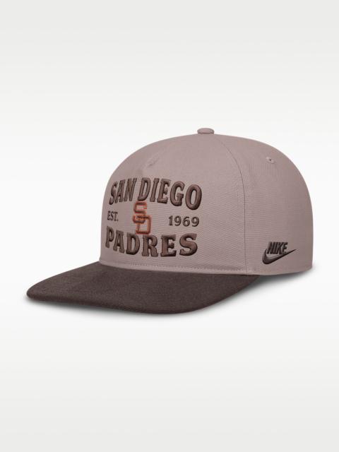 Nike San Diego Padres Cooperstown Pro Men's Nike MLB A-Frame Adjustable Hat