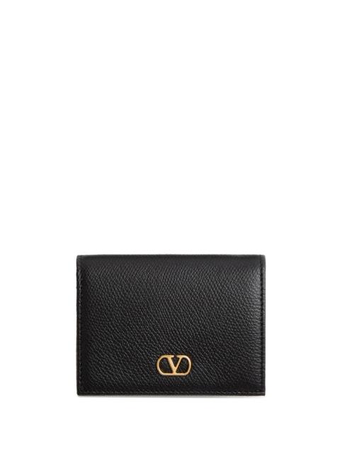 Valentino VLOGO SIGNATURE GRAINY LEATHER WALLET