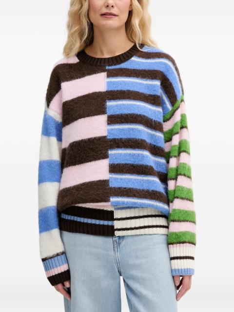 STINE GOYA striped colour-block sweater