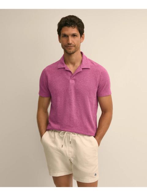 Brooks Brothers Cotton-Linen Pique Johnny Collar Shirt