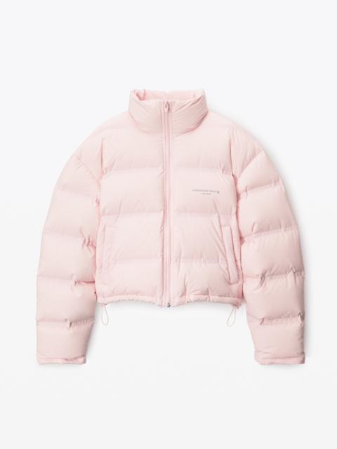 Alexander Wang cropped puffer coat with reflective logo