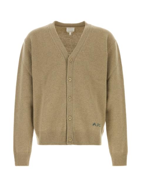 A.P.C. Beige wool Kevin cardigan