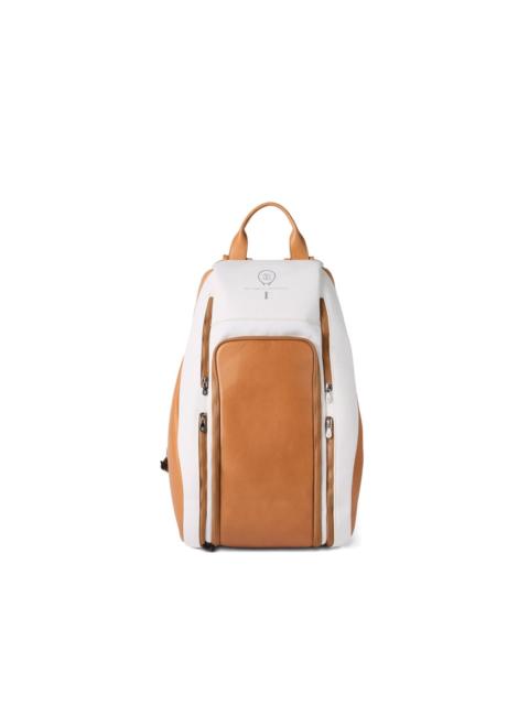 Brunello Cucinelli zip leather backpack