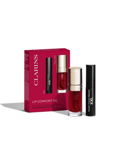 CLARINS Lip + Lash Love Duo| Featuring Lip Oil and Wonder Volume Mascara | Lip + Eye Duo