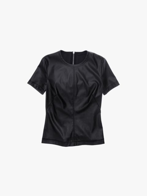 FAUX LEATHER TEE