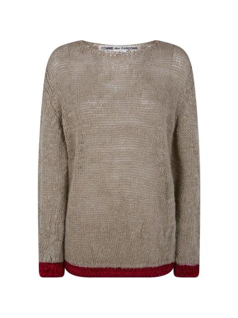 Comme Des Garçons Round Neck Long Sleeves T-.Shirt