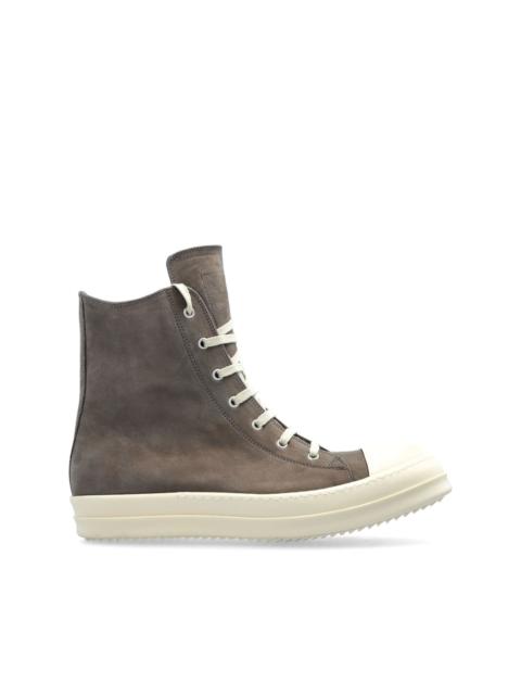Rick Owens Gray Temple Geobasket Sneakers - 261232M236055 | REVERSIBLE