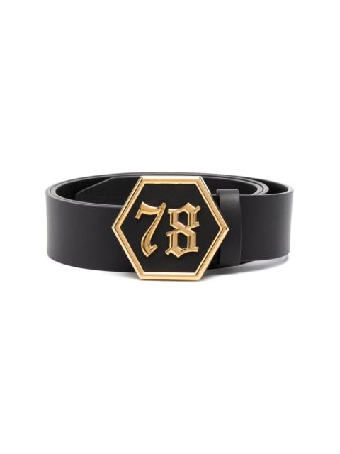 PHILIPP PLEIN gothic logo-buckle belt