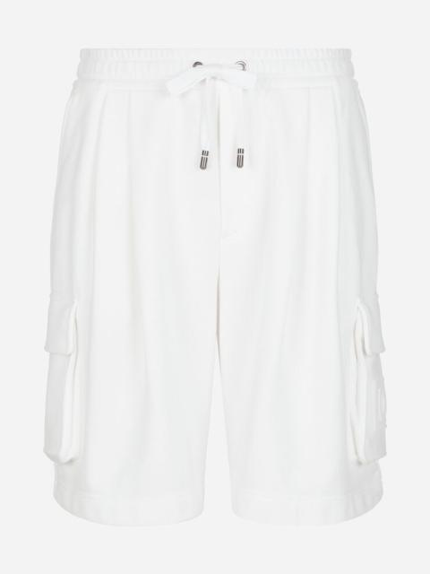 Dolce & Gabbana Jersey jogging shorts with embossed DG logo