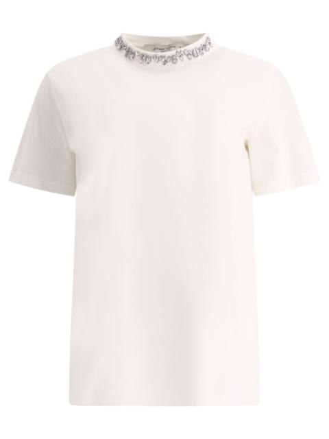 T-Shirt With Crystal Embellishments T-Shirts White
